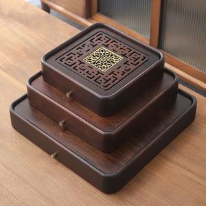 Quemador de incienso de madera con base resistente y taza metálica para quemar incienso de forma segura en casa - Product Image 2