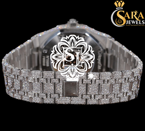 Best Quality <b>Automatic</b> Moissanite Diamond Wrist Watch Luxury Hip Hop Style 20mm Width Stainless Steel Band New Glass Business - Product Image 1