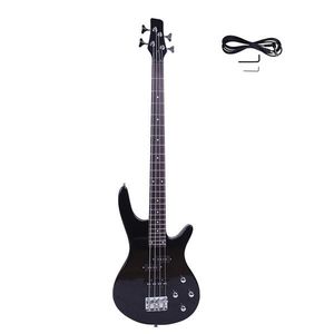Stylish Black IB Bass Guitar with Power Line and Wrench Tool Exquisite Accessories Included - Product Image 1