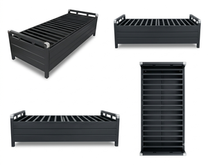 Cochera de Acero para Exteriores, Techo para un Solo Automóvil, Impermeable, con Marco con Recubrimiento en Polvo, Color Negro, para Guardar Cortacésped - Product Image 1