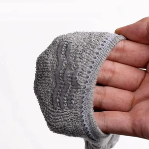 Gray Ankle <b>Socks</b> Solid Color Breathable Knitted Cotton Bamboo Fiber for Adults Summer Casual Wear - Product Image 4