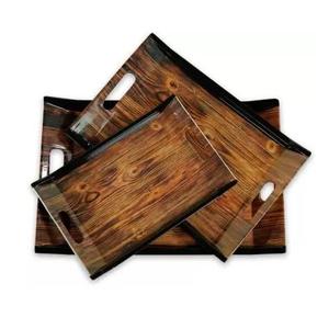 Eco Friendly Wooden Serving <b>Tray</b> Water Resistant Decorative <b>Breakfast</b> & Dining <b>Tray</b> for Daily Use - Product Image 6