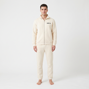 Ensemble de survêtement décontracté pour hommes avec fermeture éclair intégrale, idéal pour le sport et le fitness, personnalisable - Product Image 5