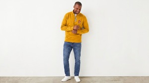 Sudadera de Forro Polar Amarillo para Hombre, con Media Cremallera, Logotipo Bordado, Corte Regular, Informal, Verano, Secado Rápido, Transpirable - Product Image 6