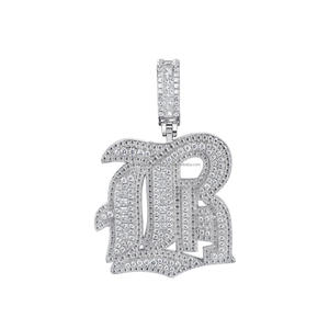 <b>Iced</b> Out " DR " Pendant Moissanite Diamond Bling Necklace Hip Hop Gold <b>Chain</b> Statement Jewelry - Product Image 1