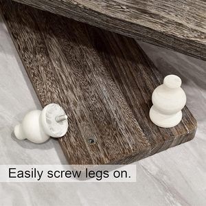 Juego de Soportes Elevados de Madera de Lujo, Pedestal Rústico de Madera de Mango, Plataforma de Exhibición para Mesa Estilo Rústico, Soporte Decorativo para Servir - Product Image 6