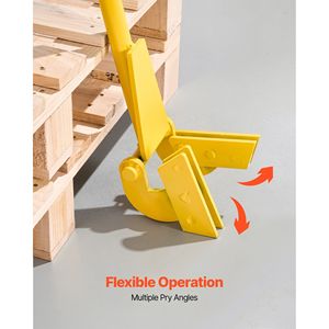 Attrezzo per Rimozione Pannelli da Terrazza in Acciaio al Carbonio da 41 Pollici, Capacità 2000 Libbre Attrezzo Demolitore di Pallet con Elevata Capacità di Carico, Leva per Demolizione - Product Image 6