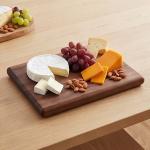 Tabla de Cortar Rectangular de Madera Marrón Gruesa con Bordes Redondeados, Tabla de Cortar Resistente - Product Image 2