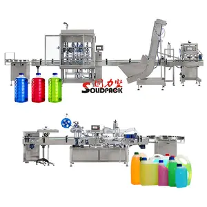Solidpack cosmetics shampoo shower gel lotion cream piston pump automatic filling and capping machine production line