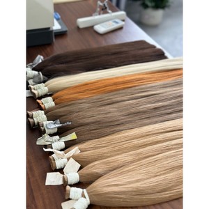 Extensiones de Cabello Humano Virgen Vietnamita Rubio Ceniza Arena, Liso Extremo, Doble Trama, Venta al por Mayor - Product Image 2