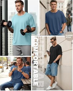 เสื้อยืดโอเวอร์ไซส์ผ้าฝ้ายแท้ 100% น้ำหนัก 220 กรัม พิมพ์ลายตามสั่งที่ไหล่ สไตล์ฮิปฮอป ไซส์ใหญ่พิเศษ ผ้าฝ้ายแท้ 100% ทรงบ็อกซี่ สำหรับผู้ชาย - Product Image 6