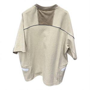 Manufacturer High Quality Oversized <b>Patchwork</b> Mesh Fabric T-<b>shirt</b> Side Pocket Quick-drying Breathable T-<b>shirt</b> - Product Image 2