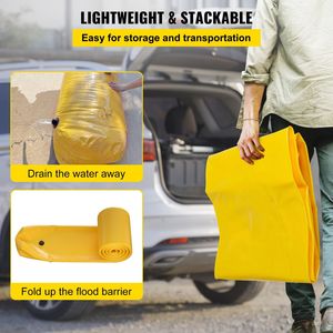 Barriera Antiallagamento da 7,3 m di Lunghezza e 15 cm di Altezza, Alternativa ai Sacchi di Sabbia, Ottimo Effetto Impermeabilizzante, Barriere Riutilizzabili per il Traffico - Product Image 6