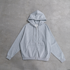 เสื้อฮู้ดซิปผู้ชาย สีพื้น ทรงปกติ สวมใส่สบาย ผ้าฝ้ายเฟรนช์เทอร์รี่ เหมาะสำหรับใส่ในฤดูใบไม้ร่วง - Product Image 2