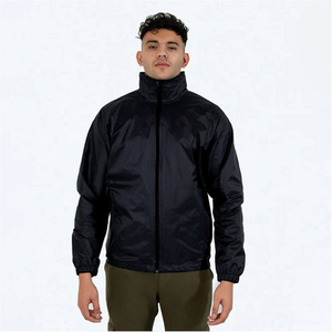 Veste coupe-vent imperméable à fermeture éclair pour homme, sur mesure, grandes tailles, manches longues, à capuche, en polyester - Product Image 1