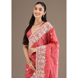 Sari de Fiesta con Bordado y Lentejuelas para Fiestas - Product Image 2