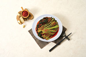 [Farm's rock] Kimchi Coreano de Hoja de Mostaza, Auténtico Kimchi Coreano de Hoja de Mostaza, Verduras Fermentadas Picantes Tradicionales - Product Image 5