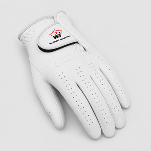 WARPRO INDUSTRY Custom Logo White Leather Goalkeeper <b>Gloves</b> Unisex Breathable Soft <b>Grip</b> Perforated Full Finger Waterproof - Product Image 2