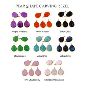 ชุดจี้แกะสลักสีดำทำด้วยมือพลอยโอนิกซ์ประดับอัญมณีสีทอง - Product Image 4