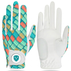 Nouveaux gants de golf en cuir souple respirant, design innovant, vente en gros, imperméables, à doigts complets, sublimation. - Product Image 1