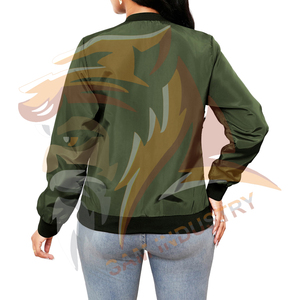High Quality Quilted Satin Bomber <b>Jacket</b> for <b>Ladies</b> Long Sleeve Zipper up <b>Lightweight</b> Windproof Breathable Satin <b>Jacket</b> - Product Image 2