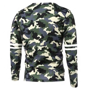 T-shirt à manches longues imprimé camouflage personnalisé pour hommes Confort total Col rond Coupe classique pour polo Style grande taille Vente en gros - Product Image 2
