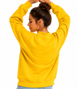 <b>Women's</b> Cozy Oversized Mock Neck Sweatshirt Front Logo Premium Cotton Casual Streetwear Fashion Pullover - Product Image 2