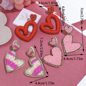 เครื่องประดับแฟชั่นทำมือประดับลูกปัดรูปหัวใจวาเลนไทน์ ดีไซน์คลาสสิกปี 2025 ตัวอักษรประดับลูกปัด น้ำหนักเบา ทำจากผ้าฝ้าย ของขวัญจาก MULTI CRAFT - Product Image 6