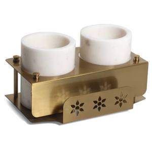 Juego de Cubiertos de Lujo en Oro con Soporte de Mármol, Organizador de Cucharas y Tenedores de Metal, Porta Servilletas, Vajilla Decorativa Moderna para Cocina - Product Image 5