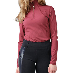 Ladies Equestrian Training Wear <b>Long</b> <b>Sleeve</b> Breathable Riding Top Built for Flexibility and All Day Comfort - Product Image 1
