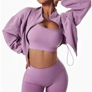 Women Gym Wear Set 2 Piece Yoga Set Crop <b>Top</b> Leggings Breathable Stretchable Fitness Activewear - Product Image 2