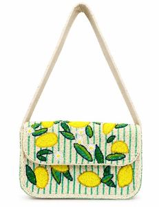 Sac à bandoulière en perles de verre citron fait main en gros pour femmes, sac à main de créateur, fabricant OEM ODM - Product Image 3
