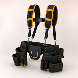 Ceinture porte-outils Oxford robuste et personnalisable avec bretelles ergonomiques rembourrées et organisateurs de travail ajustables - Product Image 1