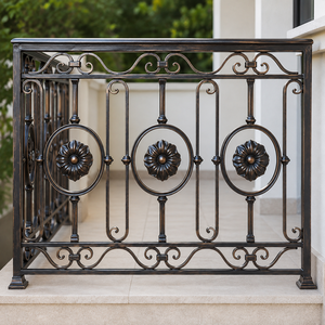 Balustrades de balcon en fer forgé sur mesure, garde-corps métalliques décoratifs aux designs élégants pour villas, maisons de luxe et espaces extérieurs. - Product Image 2