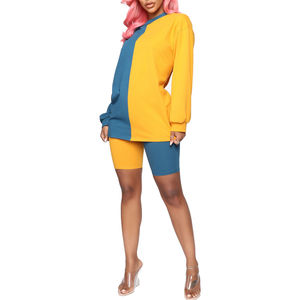 Conjunto de 2 Piezas Personalizado OEM para Mujer, Sudadera y Pantalones Cortos, Conjunto Informal Hecho a Medida, Ropa Deportiva Corta Unisex - Product Image 2