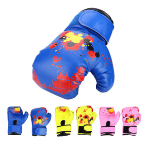 Gants de boxe pour enfants en cuir PU respirant avec maille, gants de combat anti-flamme, mitaines d'entraînement de boxe, gants de grappling pour enfants - Product Image 4