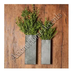 Macetero Metálico Contemporáneo con Diseño Geométrico, Ideal para Decoración Moderna del Hogar u Oficina y Acentos de Jardín, Axiom - Product Image 6