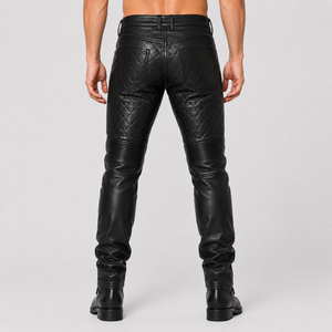 Pantalon de moto en cuir matelassé noir personnalisé pour homme, coupe sportswear, coupe-vent, imperméable, respirant, toutes saisons - Product Image 6