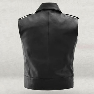 Chaleco de Cuero para Hombre 2026, Precio de Fábrica, Logotipo Personalizado Impreso, Nuevo Chaleco de Cuero Personalizado a la Moda para Hombre - Product Image 3