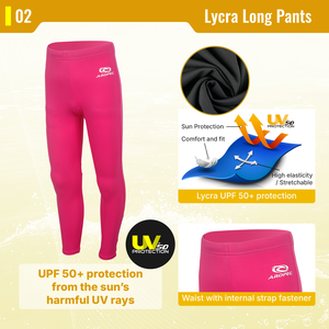 Aropec UPF 50+ Kinder Spandex Lange Hosen mit Innenverschluss Sonnenschutz Schwimm-Leggings Kinder Wassersport-Hosen OEM/O - Product Image 3