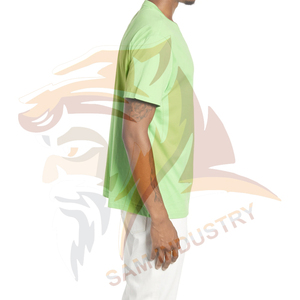 T-shirts pour hommes en coton 100% tricoté, imprimé uni, à séchage rapide, manches courtes, nouvelle collection. - Product Image 3