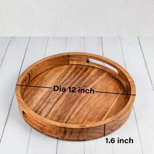 Plateau de service en bois contemporain pour collations et sucreries, conçu avec soin pour une utilisation pratique en cuisine et des repas quotidiens assurés - Product Image 1