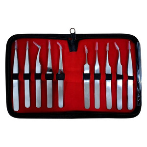 Ensemble de 10 pinces chirurgicales Jamso Industries en acier inoxydable, pinces de précision certifiées CE ISO13485 pour instruments chirurgicaux - Product Image 6