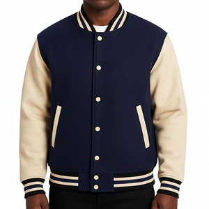 <b>Men's</b> <b>Baseball</b> Varsity <b>Jacket</b> Custom Letterman <b>Jacket</b> Wool Body Leather Sleeves OEM ODM Wholesale Private Label Factory - Product Image 1