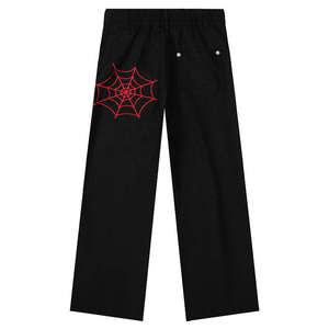 Jeans de Hombre Versátiles de Moda, Corte Recto y Holgado, Elásticos para Primavera y Otoño - Product Image 1