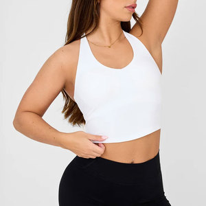 <b>Women's</b> Crop Tank Top Fitness Casual Slim Fit Polyester/Spandex Four Way Stretch High Quality <b>Vest</b> <b>Running</b> Workout Tank Top - Product Image 5