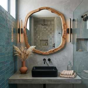 Handcrafted Organic Modern Round <b>Mirror</b> Wood <b>Frame</b> Wall Decor Eco-Friendly Home Decoration - Product Image 2