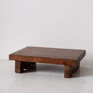 Support de rangement moderne en bois pour vaisselle, support de table surélevé pour bureau, support de plantes en bois d'acacia durable, plateau à savon, compatible lave-vaisselle - Product Image 2