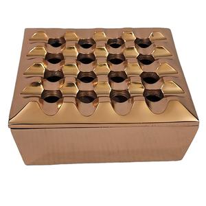 Cenicero portátil niquelado de Metal de aluminio de calidad creativa Ceniceros para cigarros Cenicero decorativo de mesa moderno a la venta - Product Image 1