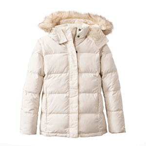 Veste matelassée noire à capuche avec fermeture éclair en fourrure, coupe-vent, rembourrage en duvet, vêtement d'hiver, longueur normale, couleur unie, style décontracté - Product Image 2